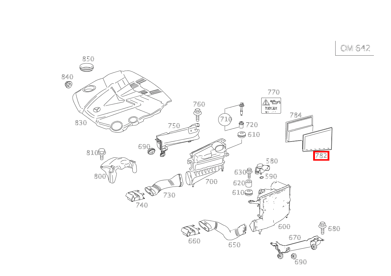 Luftfiltereinsatz LINKS CLK 320 CDI Coupé 209