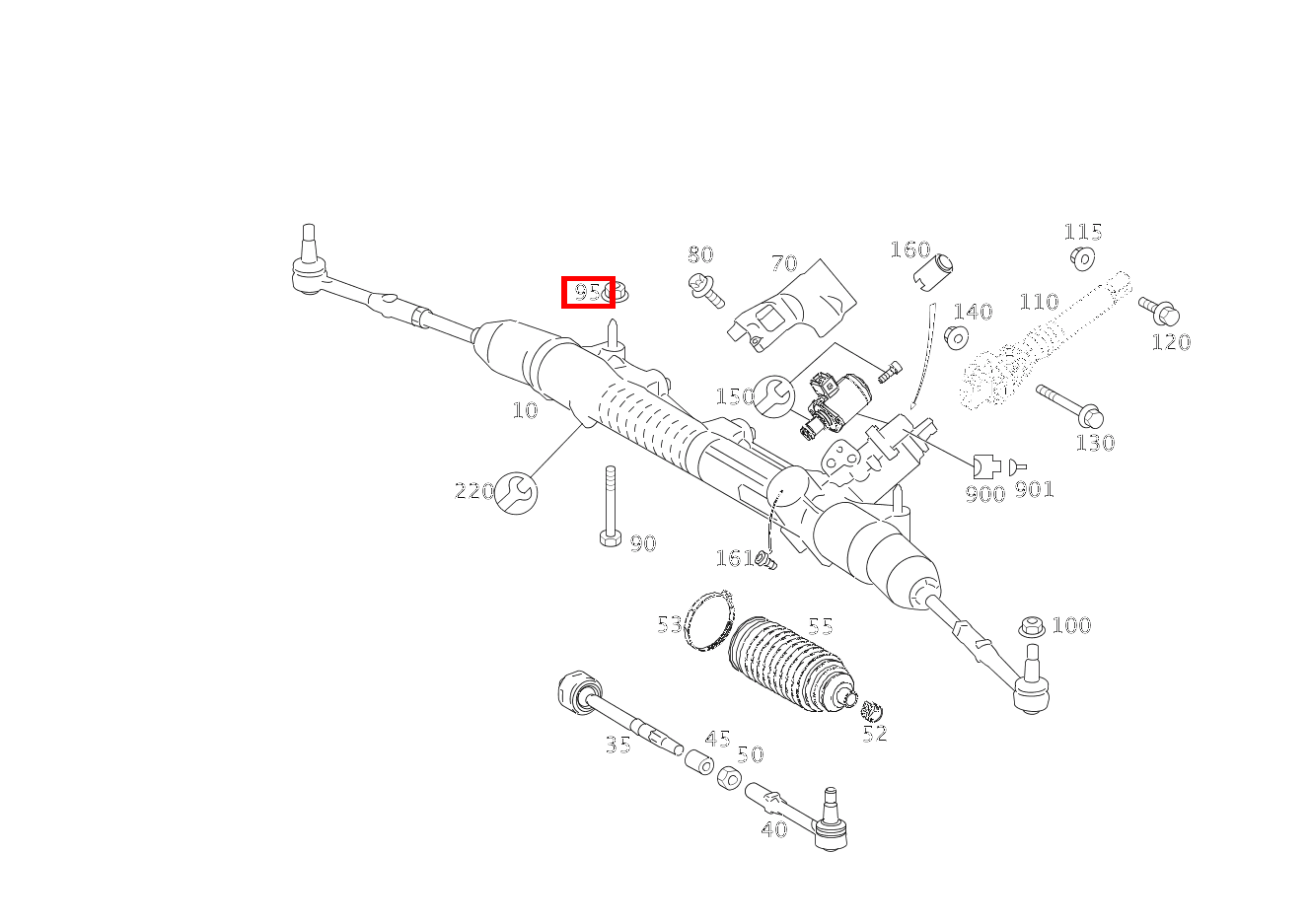Mutter LENKUNG AN INTEGRALTRAEGER; M12X1.5 S 65 AMG Limousine lang 221