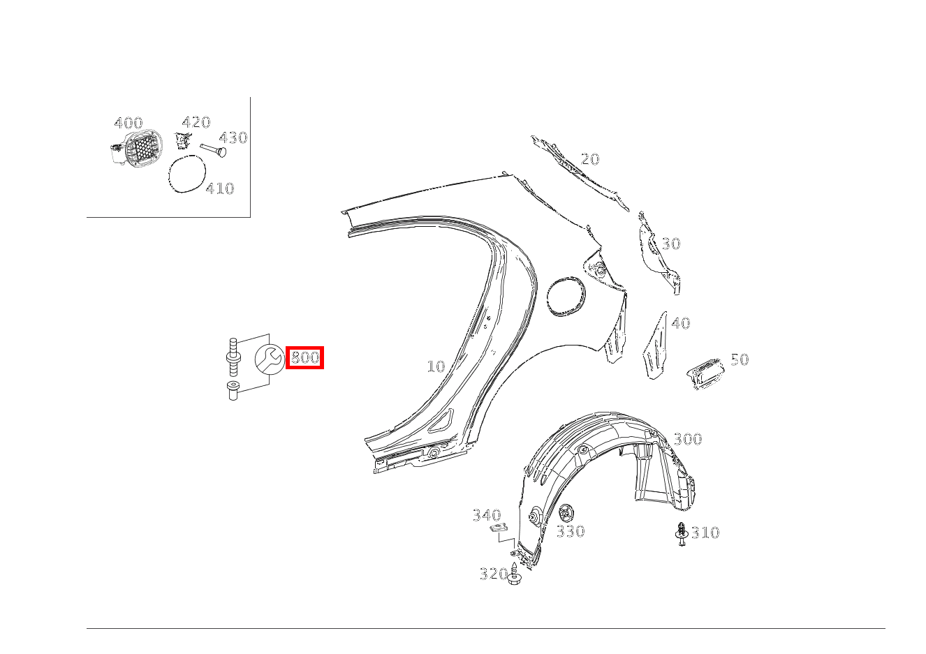 TEILESATZ GEWINDEBOLZEN REPARATURLOESUNG FUER ABGEBROCHENE SCHWEISSBOLZEN A 45 AMG 4MATIC 176