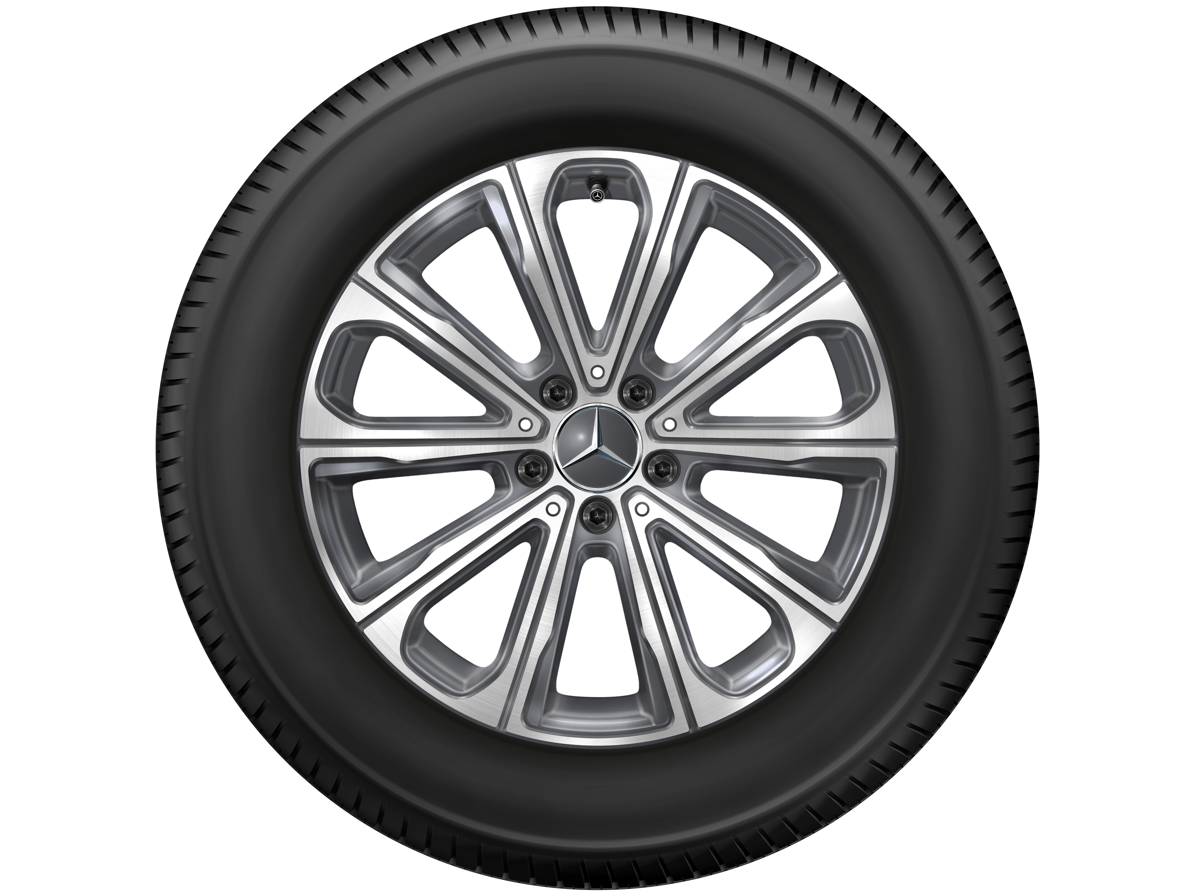 Mercedes-Benz - 10-Speichen-Rad, 18 Zoll 8 J x 18 ET 32,5, tremolit-metallic, glanzgedreht