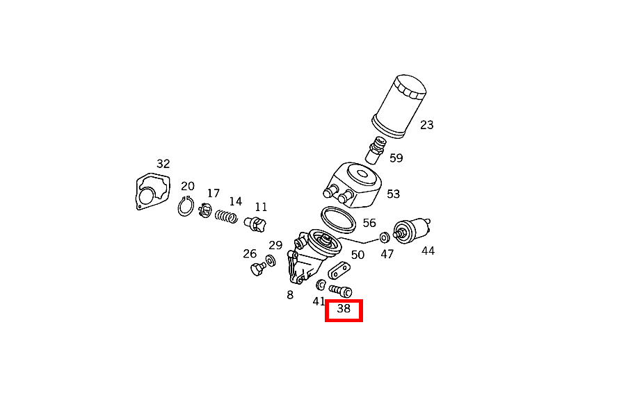 Zylinder-Schraube OELFILTER AN ZYLINDERKURBELGEHAEUSE; M8X30-10.9 E 300 T 4-Matic 124 Zylinder-Schraube OELFILTER AN ZYLINDERKURBELGEHAEUSE; M8X30-10.9 E 300 T 4-Matic 124