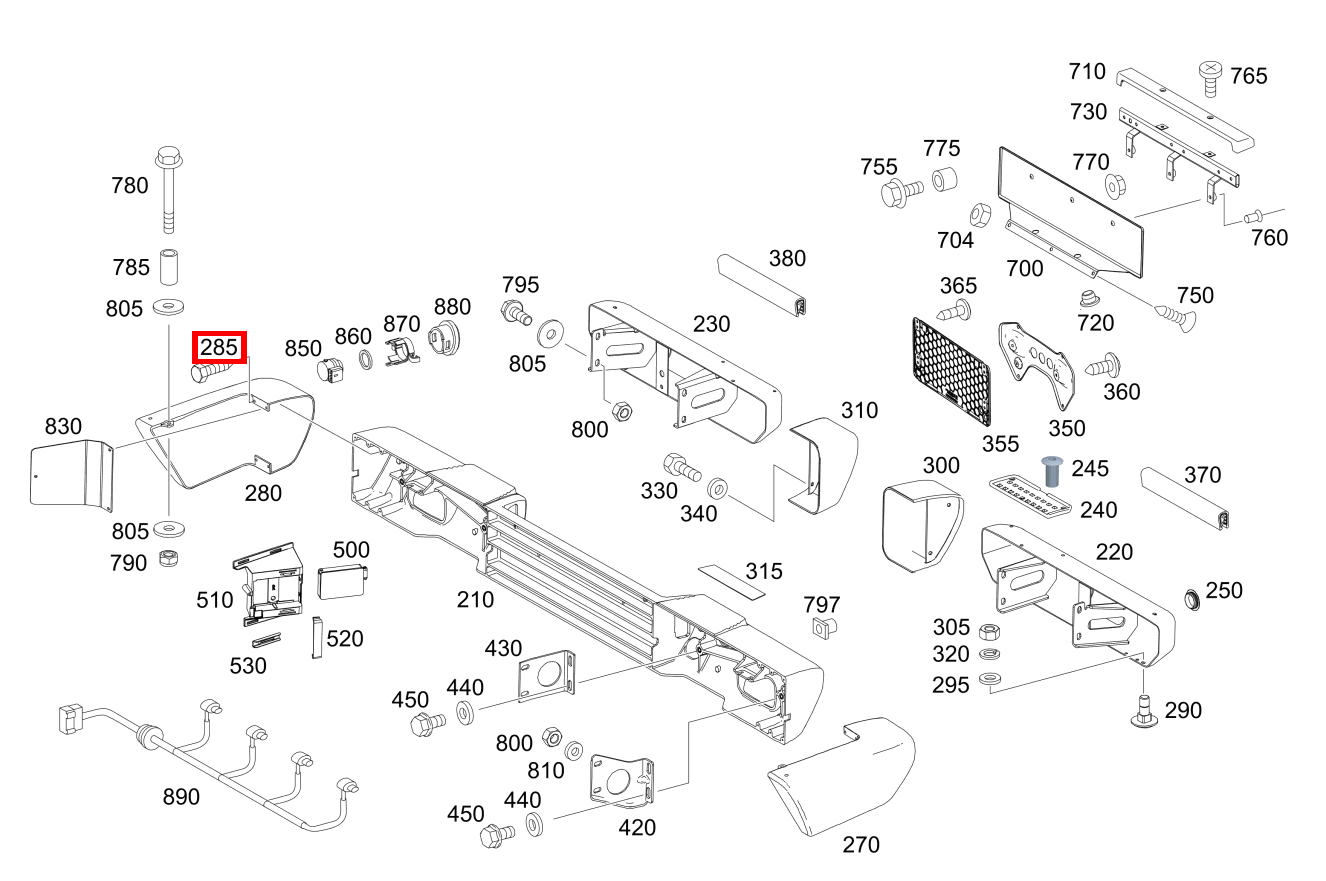 Blechschraube ABDECKKAPPE AN STOSSFAENGER; 4,8X19 G 500 Off-Roader lang BCA 463