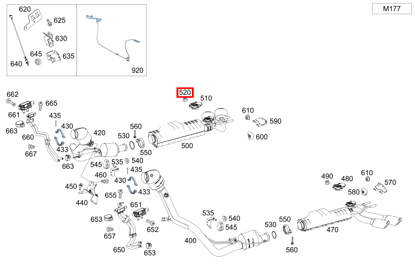 Mutter An Nachschalldämpfer rechts; M5 Mercedes-AMG G 63 463
