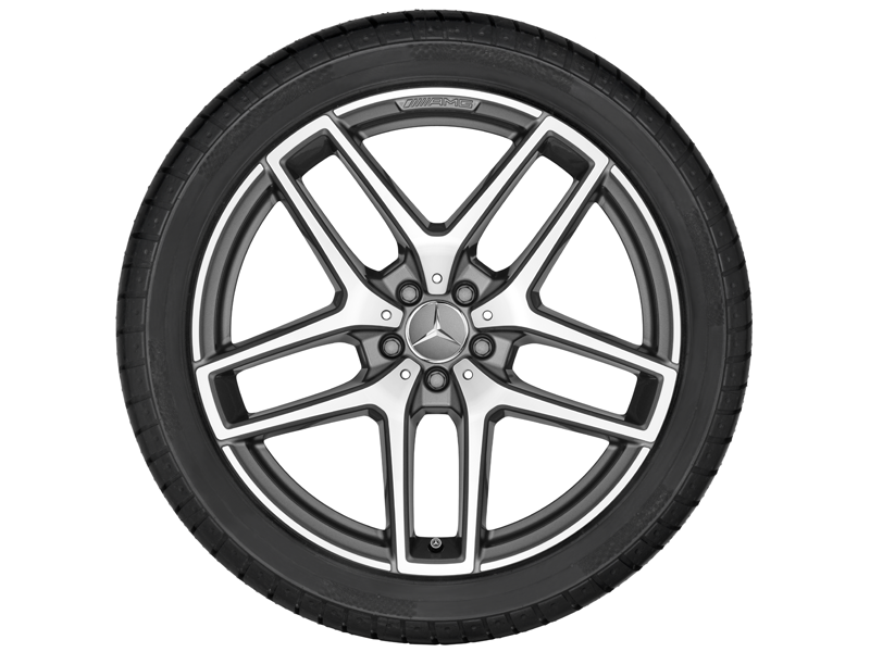 Original AMG 21 Zoll AMG 5-Doppelspeichen-Rad titangrau 