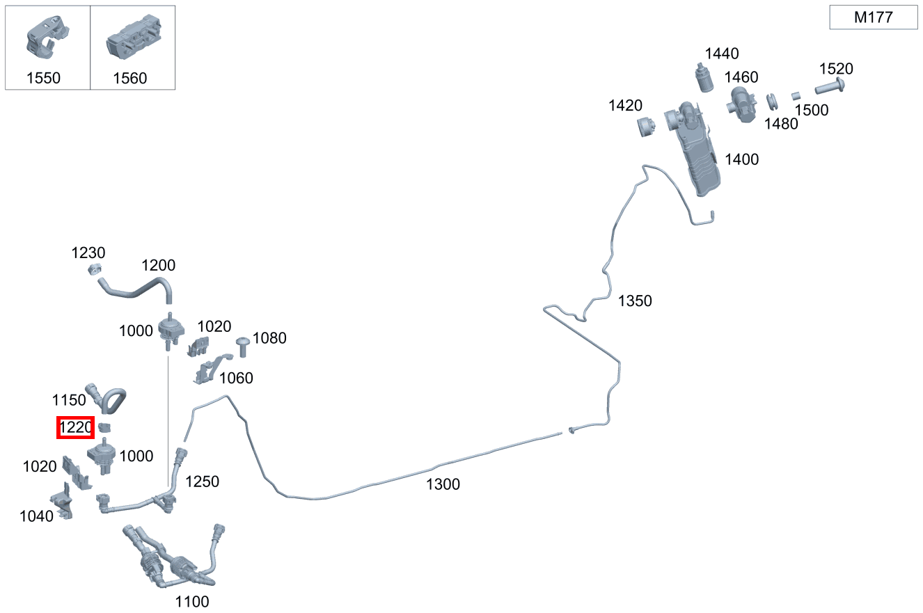 Schlauchschelle Regenerierleitung; 13-14.5 MM Mercedes-AMG C 63 T S 205