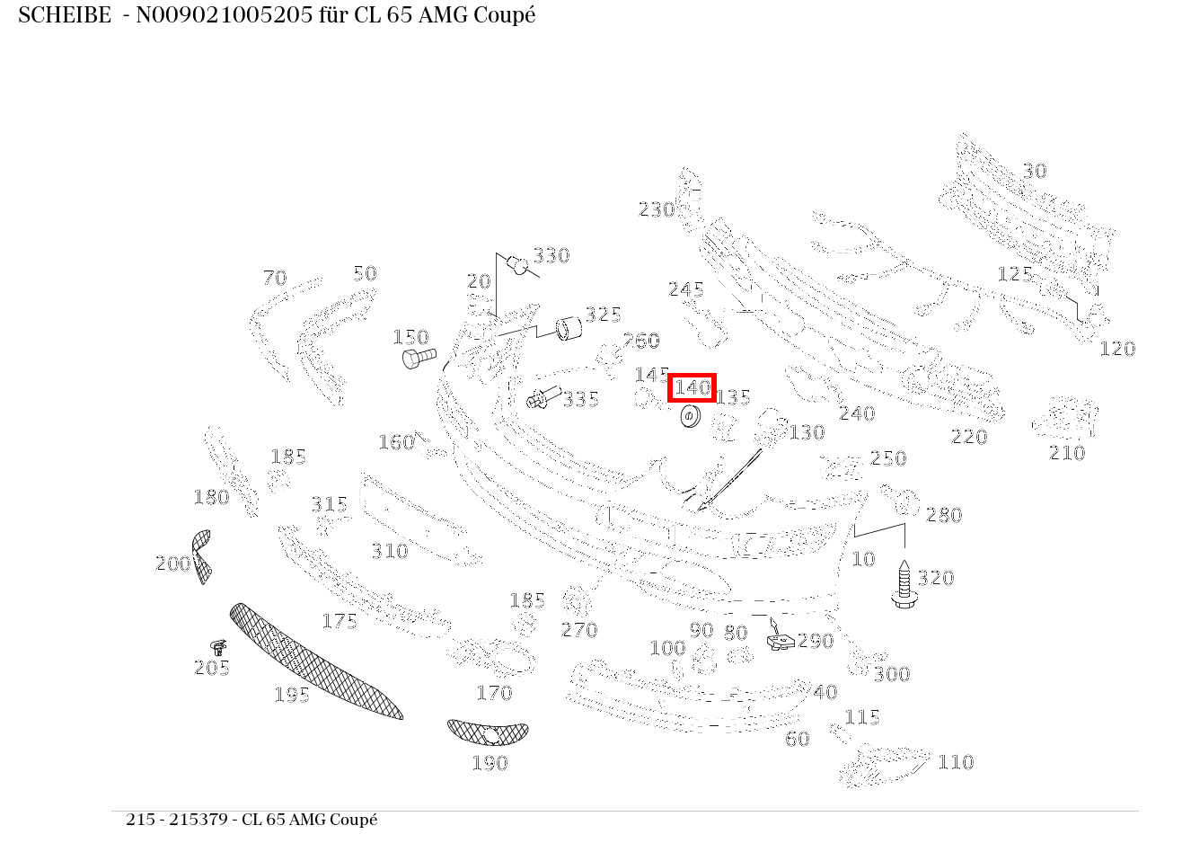 Scheibe CL 65 AMG Coupé 215