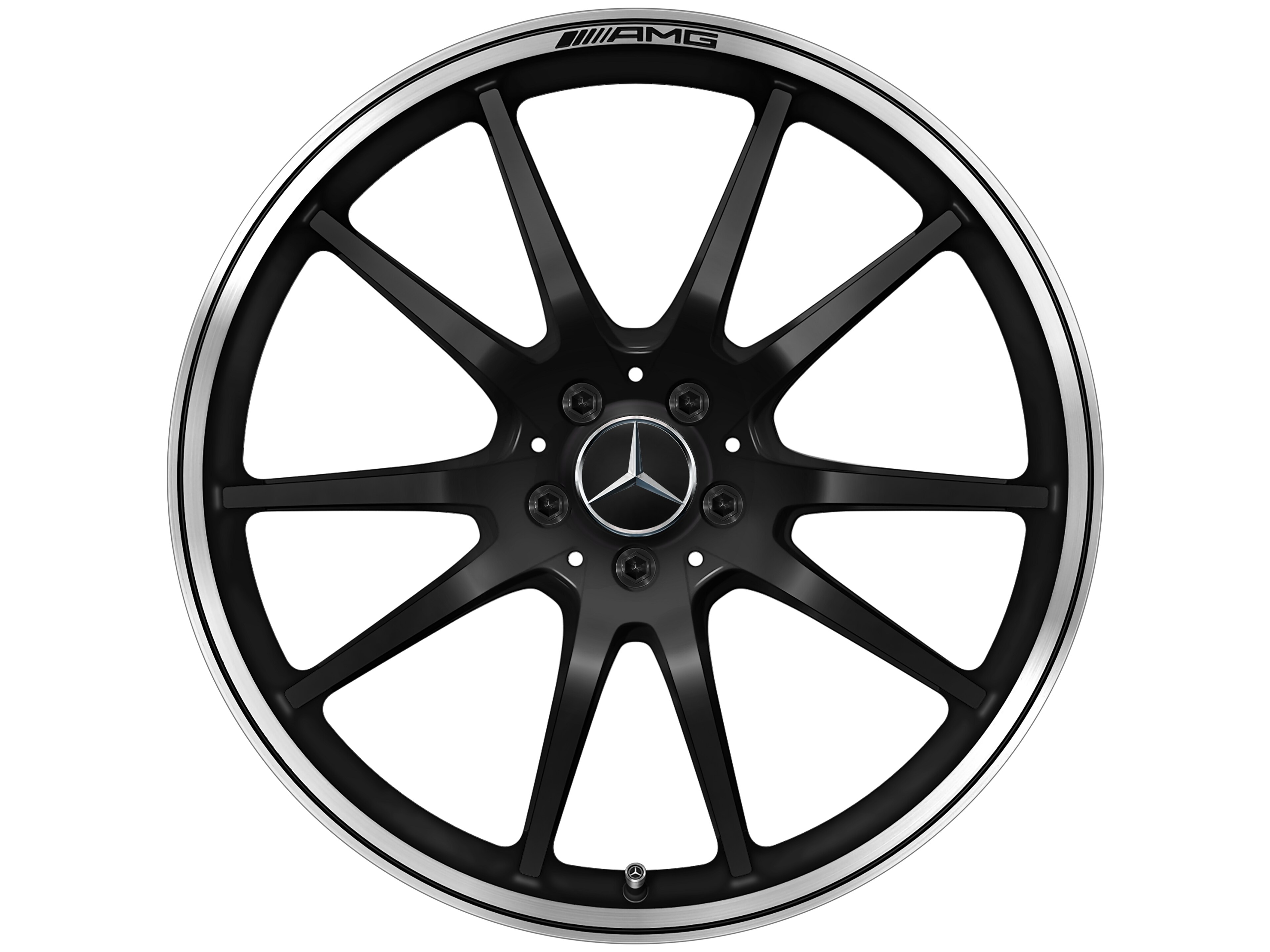 Mercedes-Benz - AMG Schmiederad 10-Speichen-Design, 21 Zoll, 10 J x 21 ET 30, schwarz matt
