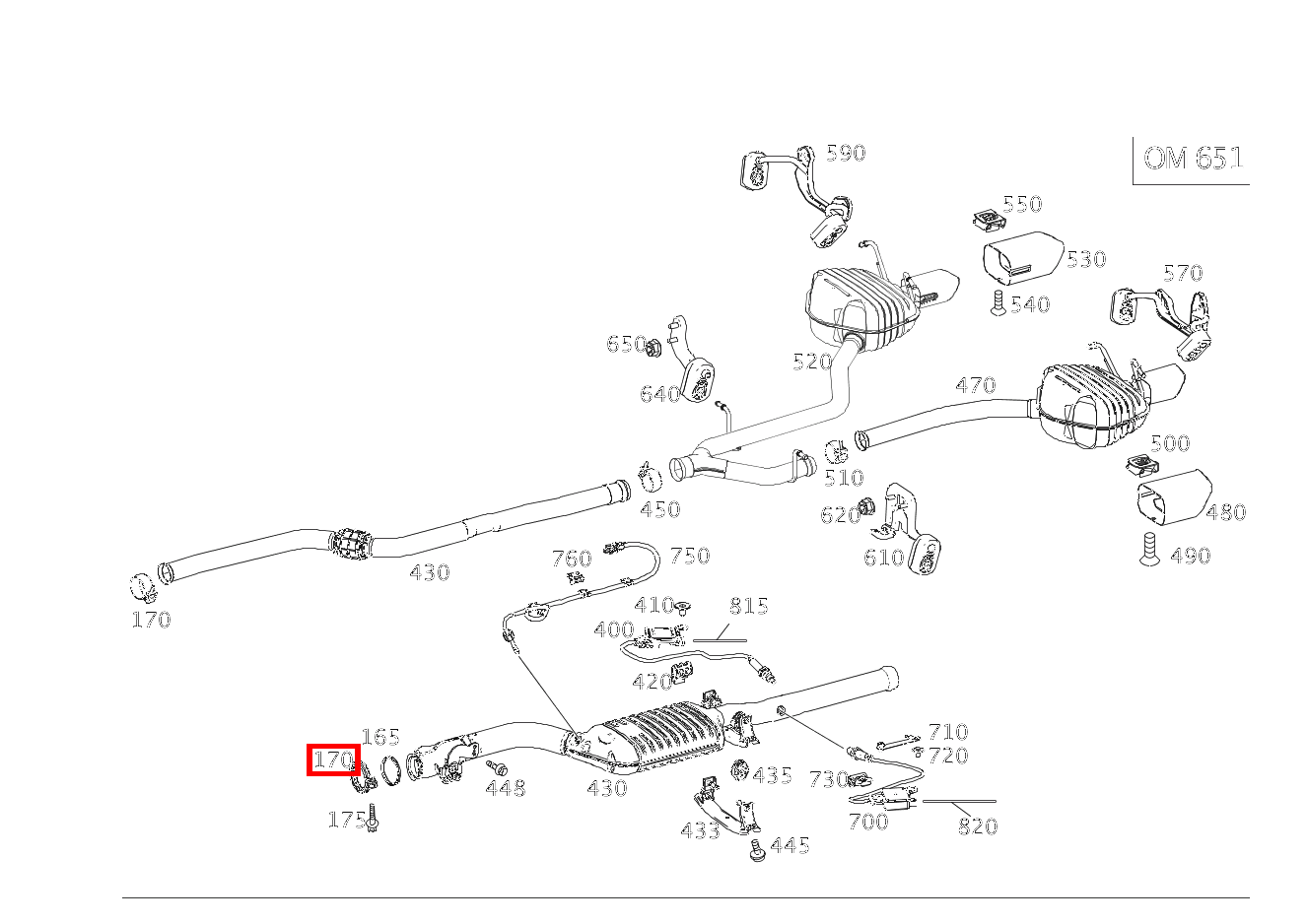 Rohrschelle Abgasanlage KATALYSATOR AN AUSPUFFROHR VORN GLK220BT 4M 204