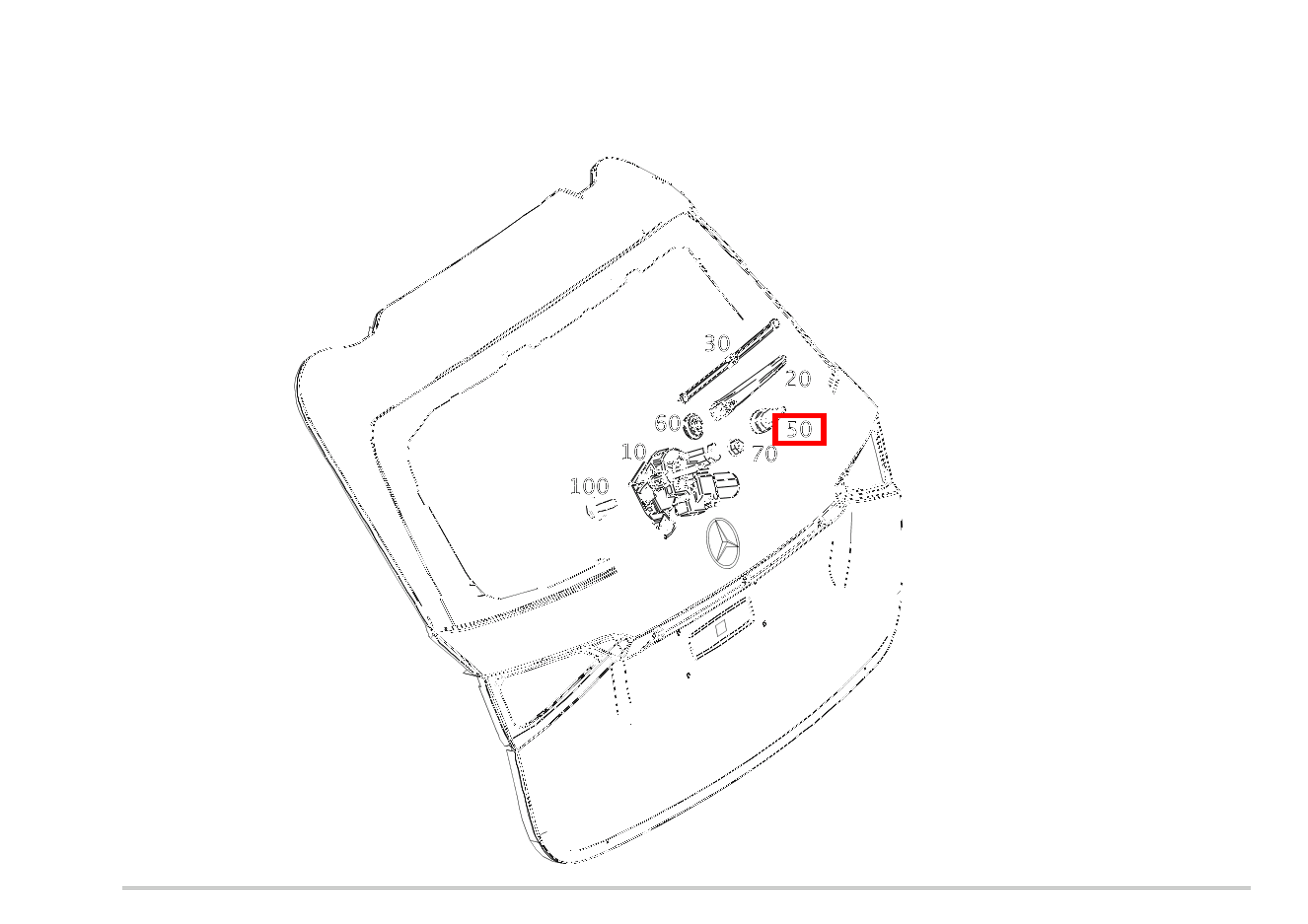 Abdeckung Wischerarm ABDECKUNG WISCHERACHSE GLE 350 d 4MATIC 222