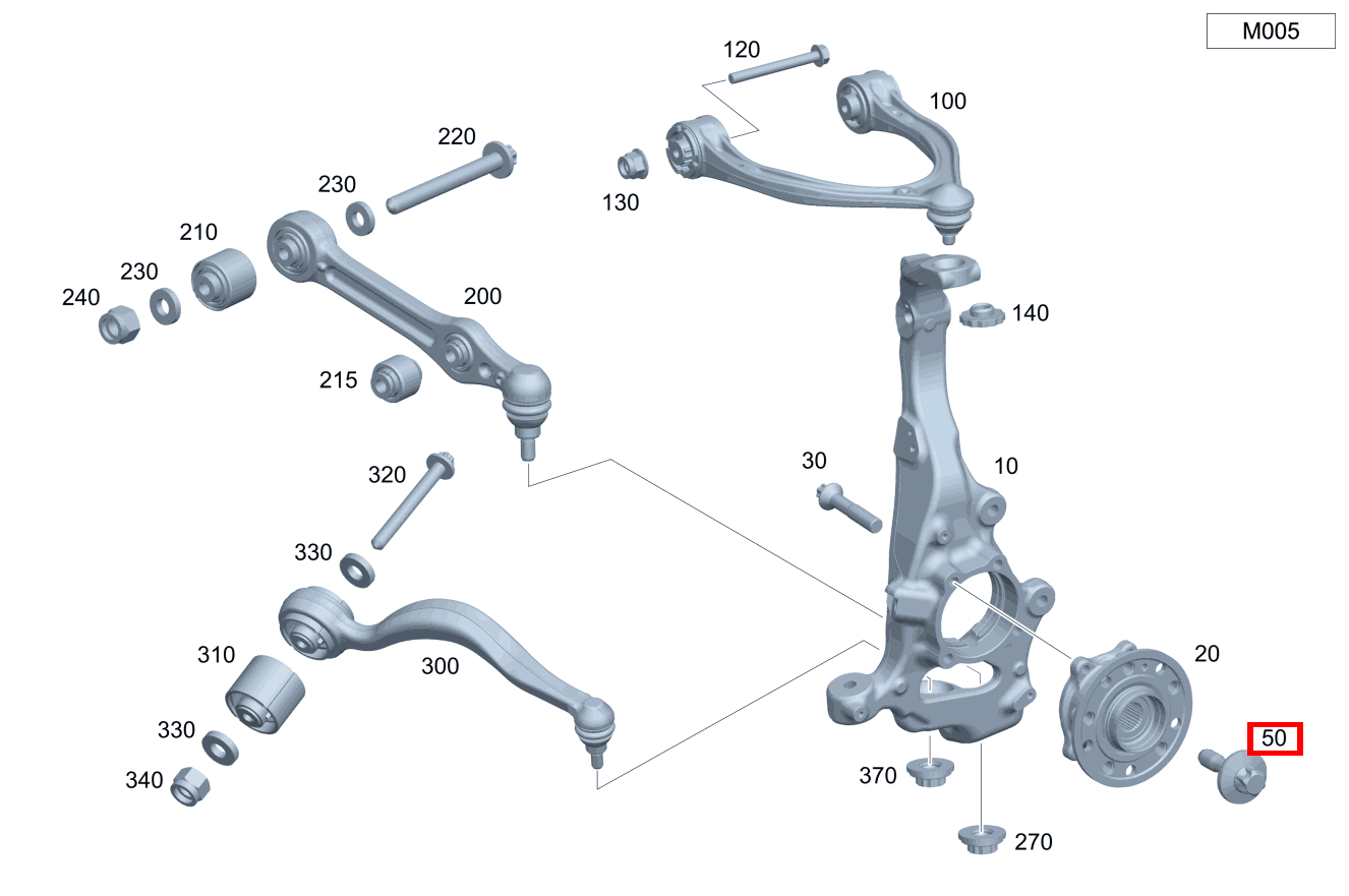 Schraube Antriebswelle an Vorderradnabe, rechts; M16X60 Mercedes-AMG CLS 53 4MATIC+ 257 Schraube Antriebswelle an Vorderradnabe, rechts; M16X60 Mercedes-AMG CLS 53 4MATIC+ 257