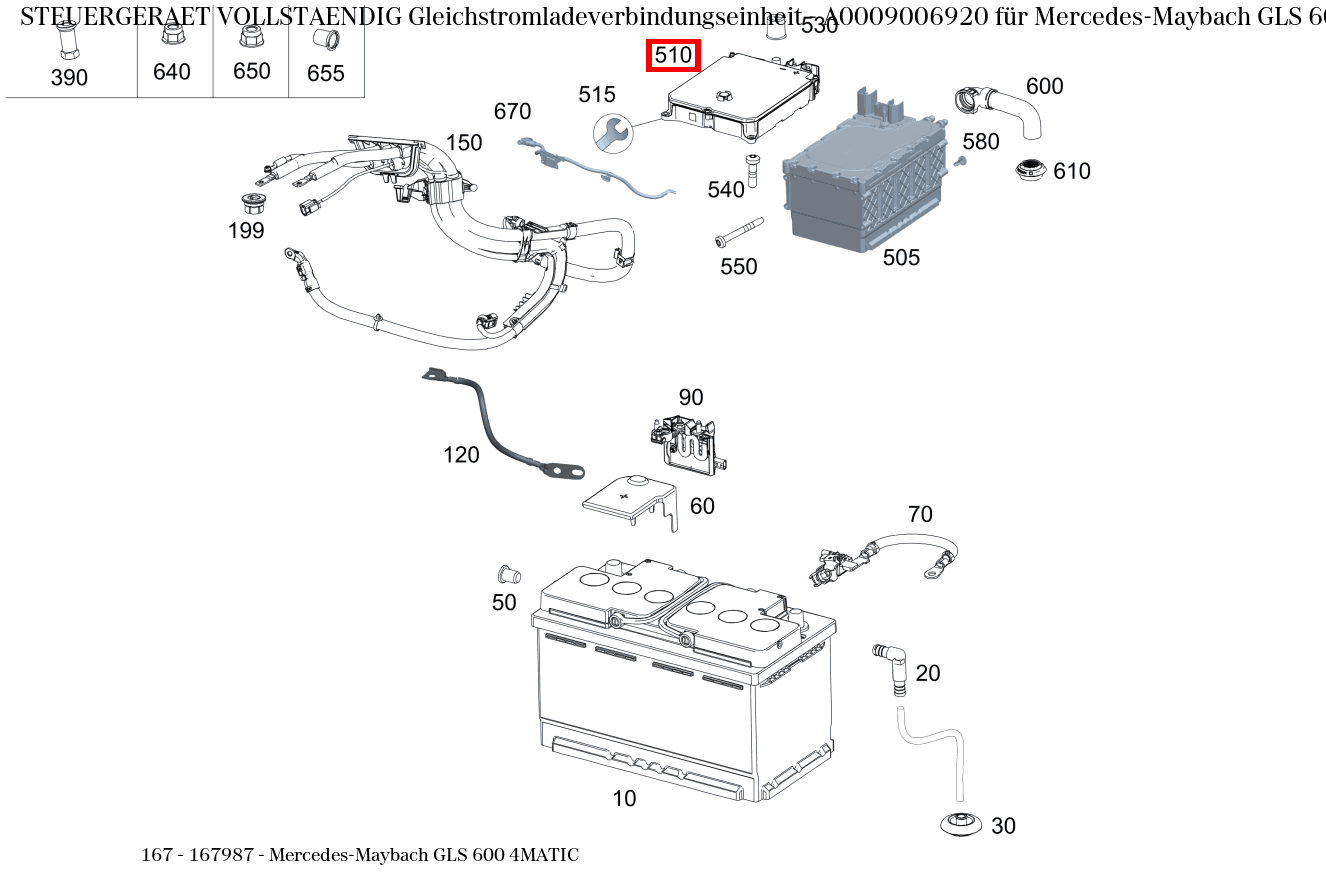 Steuergerät vollständig Gleichstromladeverbindungseinheit Mercedes-Maybach GLS 600 4MATIC 167 Steuergerät vollständig Gleichstromladeverbindungseinheit Mercedes-Maybach GLS 600 4MATIC 167