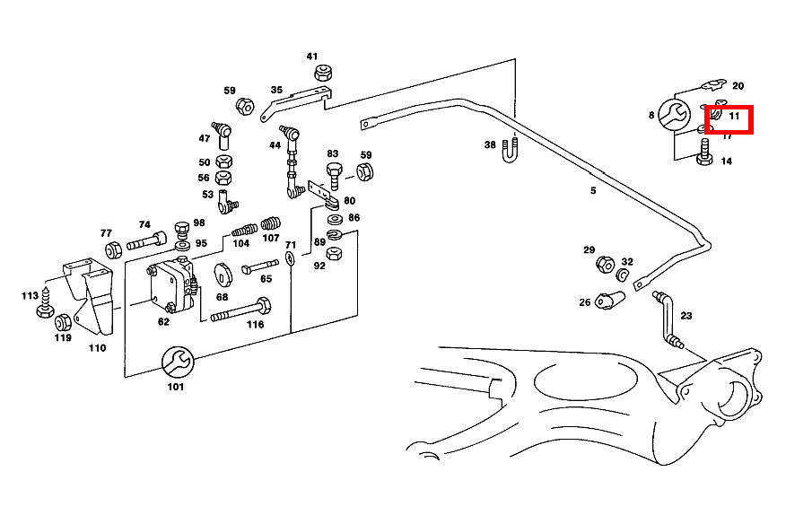 Bügel DREHSTAB AN RAHMEN 230 TE 123