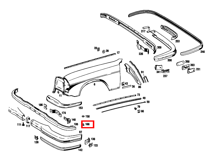 Anschlagpuffer STOSSFAENGER-OBERTEIL AN STOSSFAENGER-UNTERTEIL 280 SEL 4.5 108
