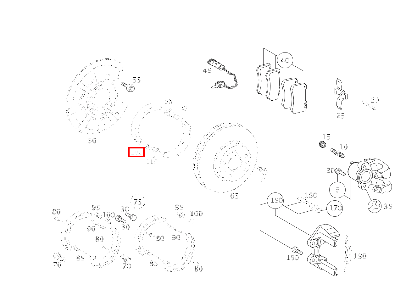 SPREIZSCHLOSS BREMSE BREMSBACKENLAGERUNG S 350 L 4-MATIC 220 SPREIZSCHLOSS BREMSE BREMSBACKENLAGERUNG S 350 L 4-MATIC 220