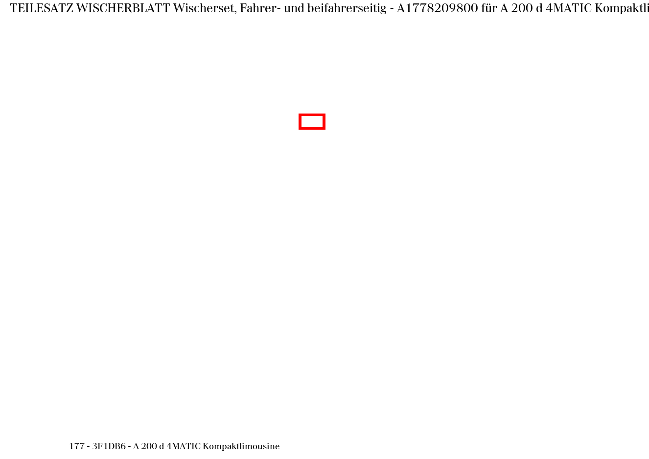 Teilesatz Wischerblatt Wischerset, Fahrer- und beifahrerseitig A 200 d 4MATIC Kompaktlimousine 177