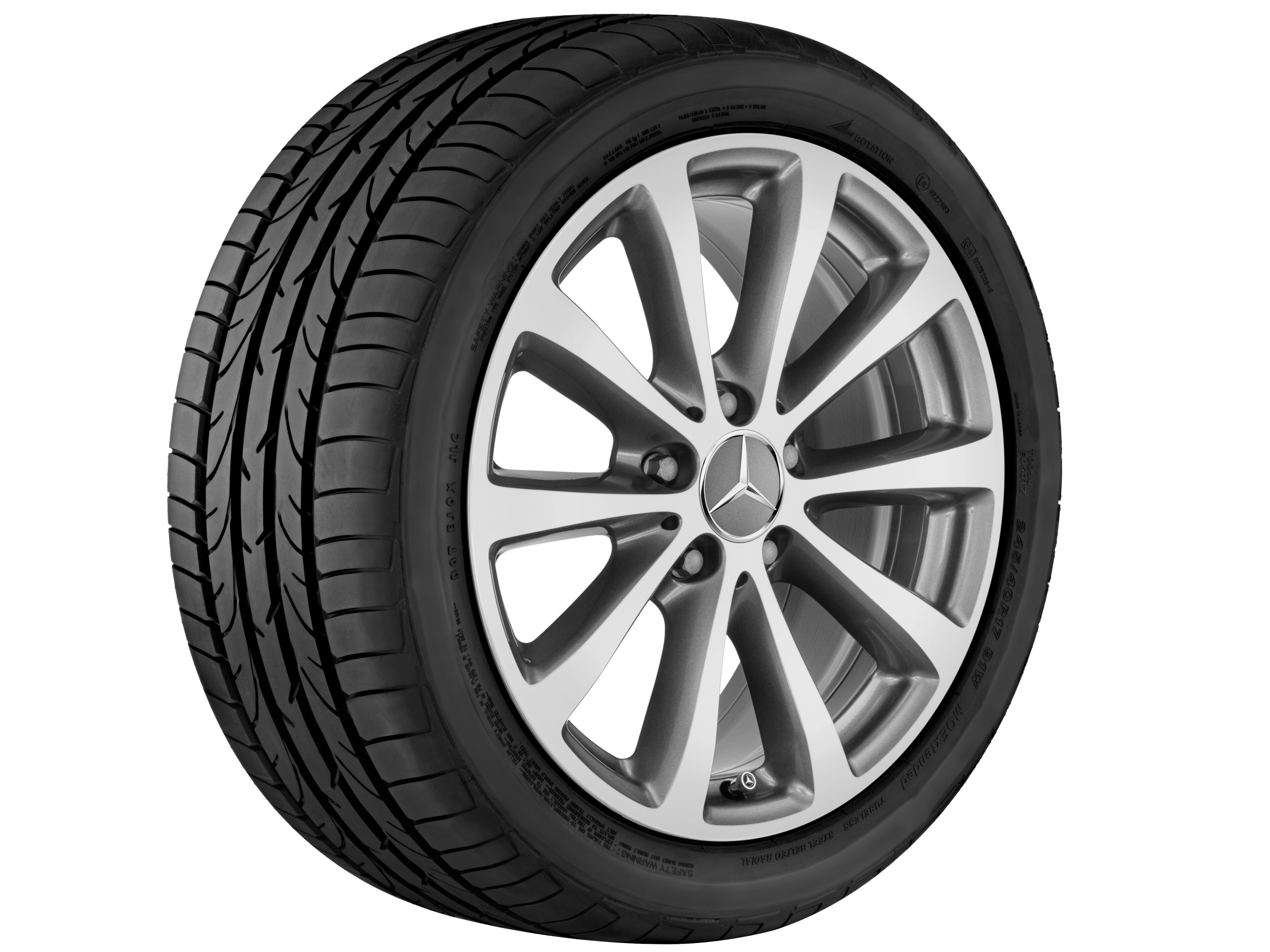 10-Speichen-Rad, 43,2 cm (17 Zoll), glanzgedr