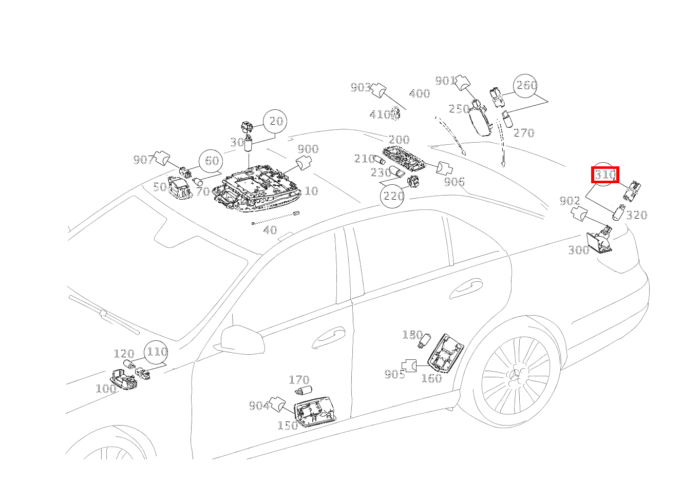 Lampenfassung MIT GLUEHLAMPE; 12V-5W E 350 4MATIC Limousine BCA 212
