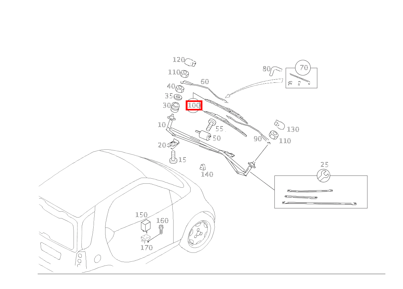 Teilesatz Wischerblatt WISCHERSET, FAHRER- UND BEIFAHRERSEITIG GLC 300 de 4MATIC 254 Teilesatz Wischerblatt WISCHERSET, FAHRER- UND BEIFAHRERSEITIG GLC 300 de 4MATIC 254