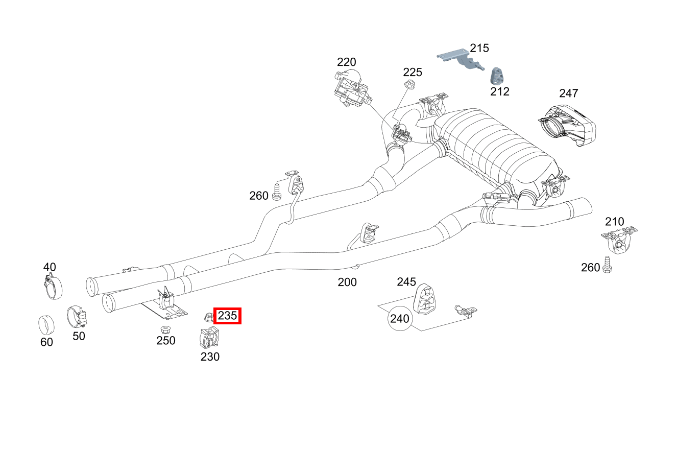 Sechskantmutter BEFESTIGUNG AUFHAENGUNG; M8 Mercedes-AMG GT Roadster 190