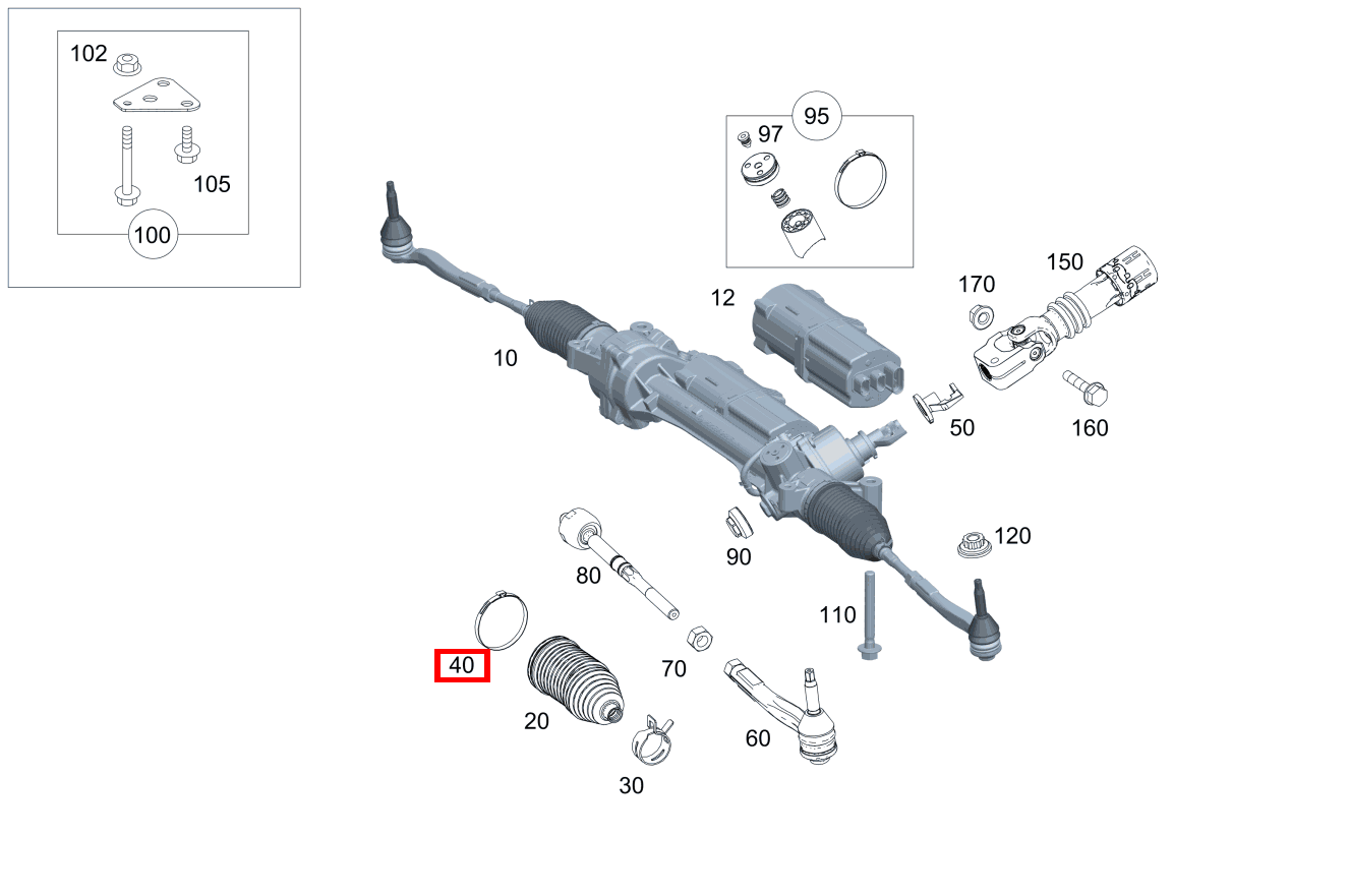 EINOHRKLEMME Innen links und rechts C 220 d T-Modell 247
