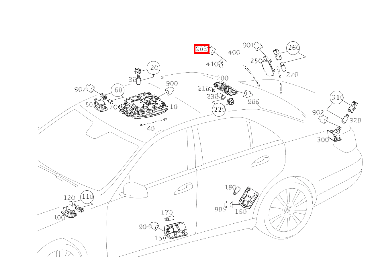 Stecker STECKDOSE LADERAUM X58/4; 3-PIN WDF2 E 350 4MATIC Limousine BCA 212