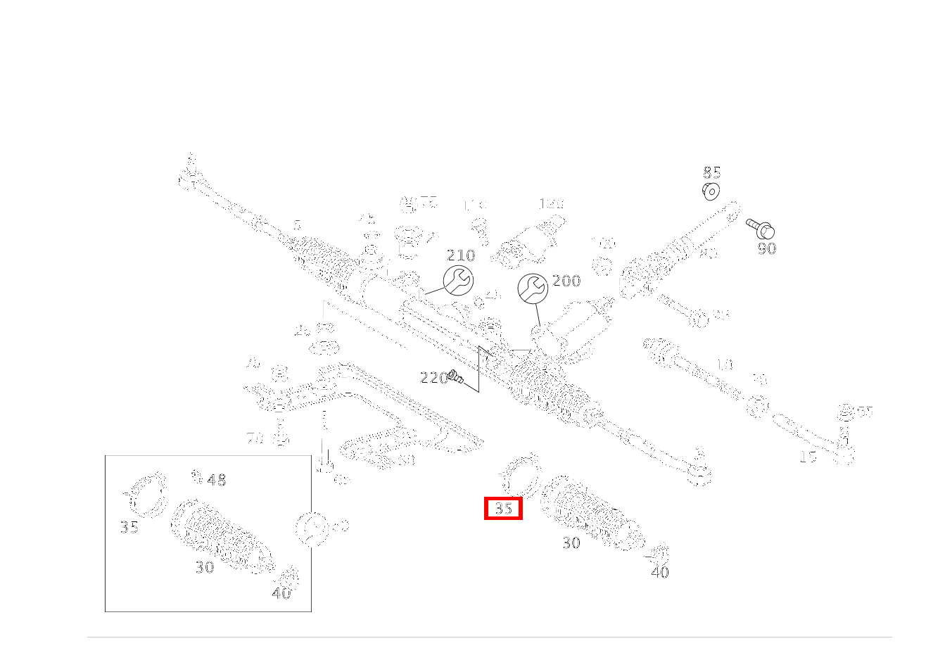 EINOHRKLEMME INNEN LINKS UND RECHTS CL 65 AMG Coupé 215