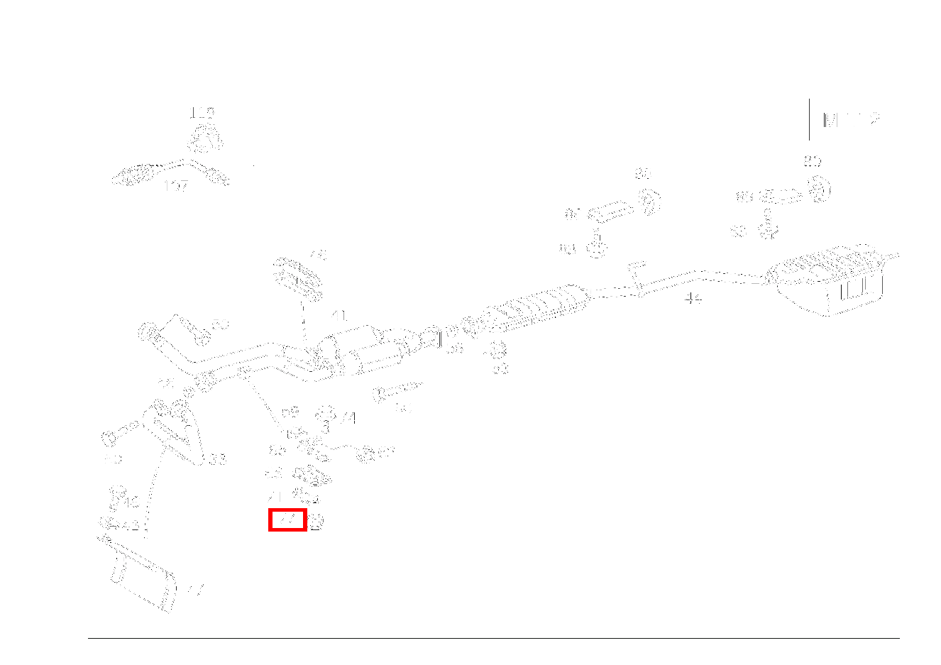 Sechskantmutter AUSPUFFROHR VORN AN GETRIEBE; M8 E 350 Limousine 211