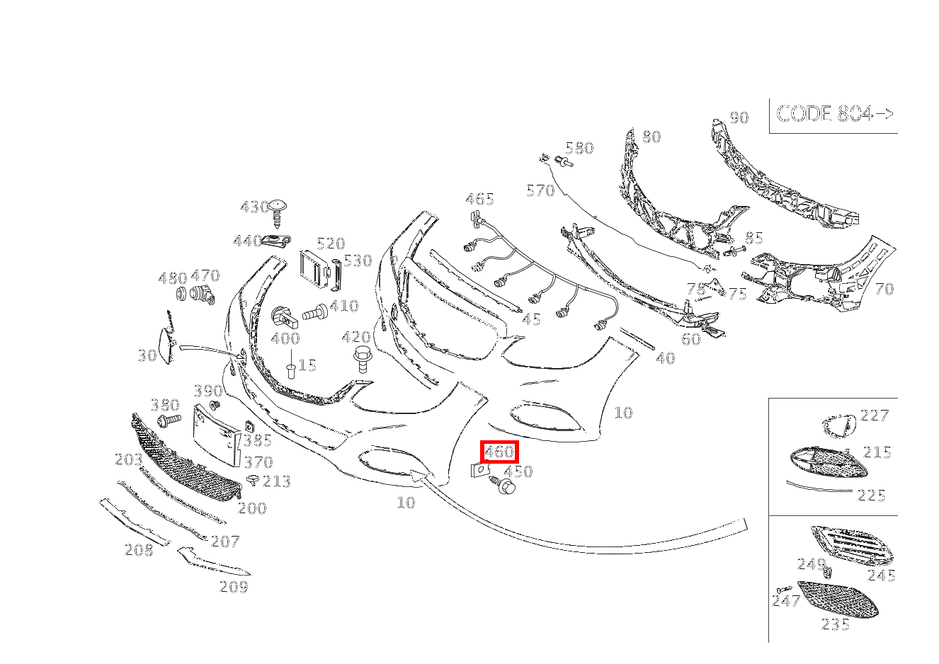 CLIPSMUTTER BLECHSCHRAUBE STOSSFAENGER AN HALTER MOTORRAUMVERKLEIDUNG E 350 4MATIC Limousine BCA 212