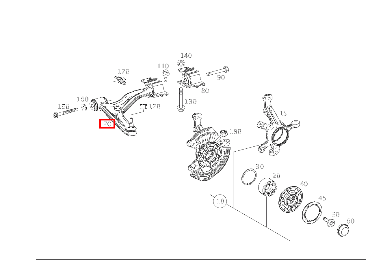 Querlenker RECHTS B180 BE 246 Querlenker RECHTS B180 BE 246