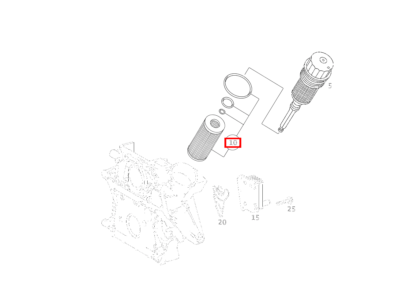 Teilesatz Filtereinsatz (TEILESATZ) C220TCDI 204