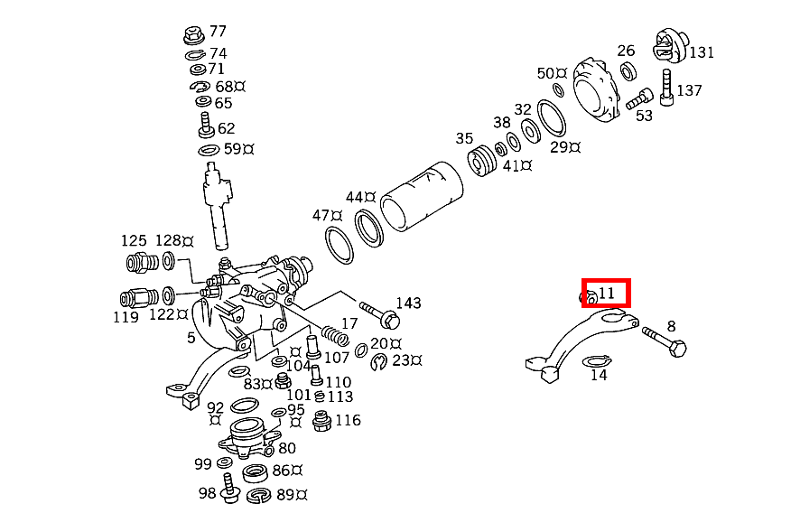 Sechskantmutter LENKSTOCKHEBEL AN LENKUNG B 180 247