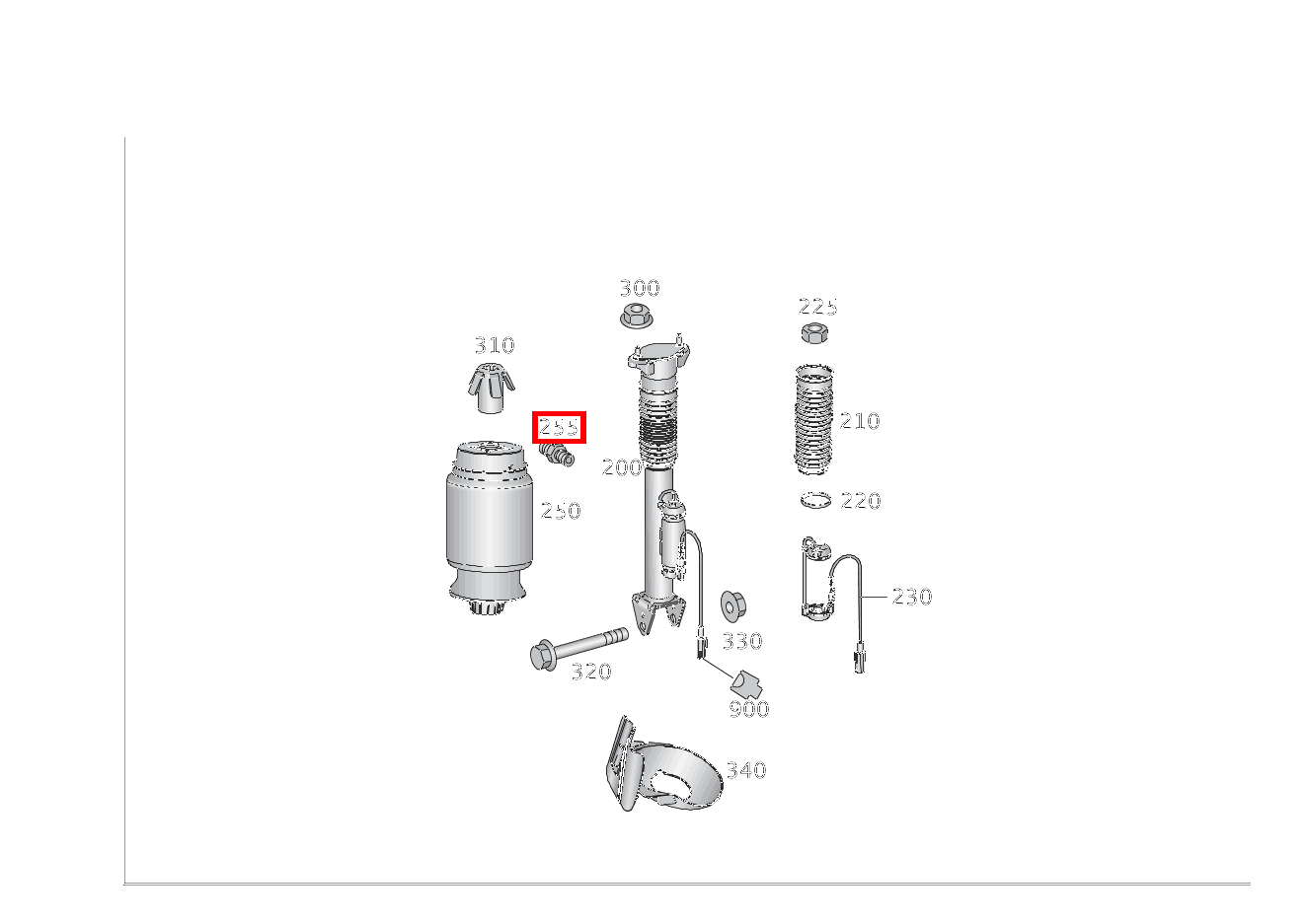 Anschlussstutzen LUFTFEDER Mercedes-AMG GLS 63 4MATIC Off-Roader 166