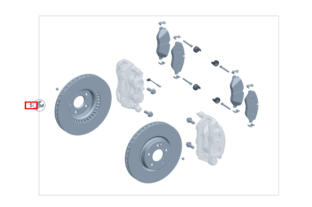 REP.SATZ BREMSSCHEIBE Links und rechts V 220 d EDITION Kompakt 460 REP.SATZ BREMSSCHEIBE Links und rechts V 220 d EDITION Kompakt 460