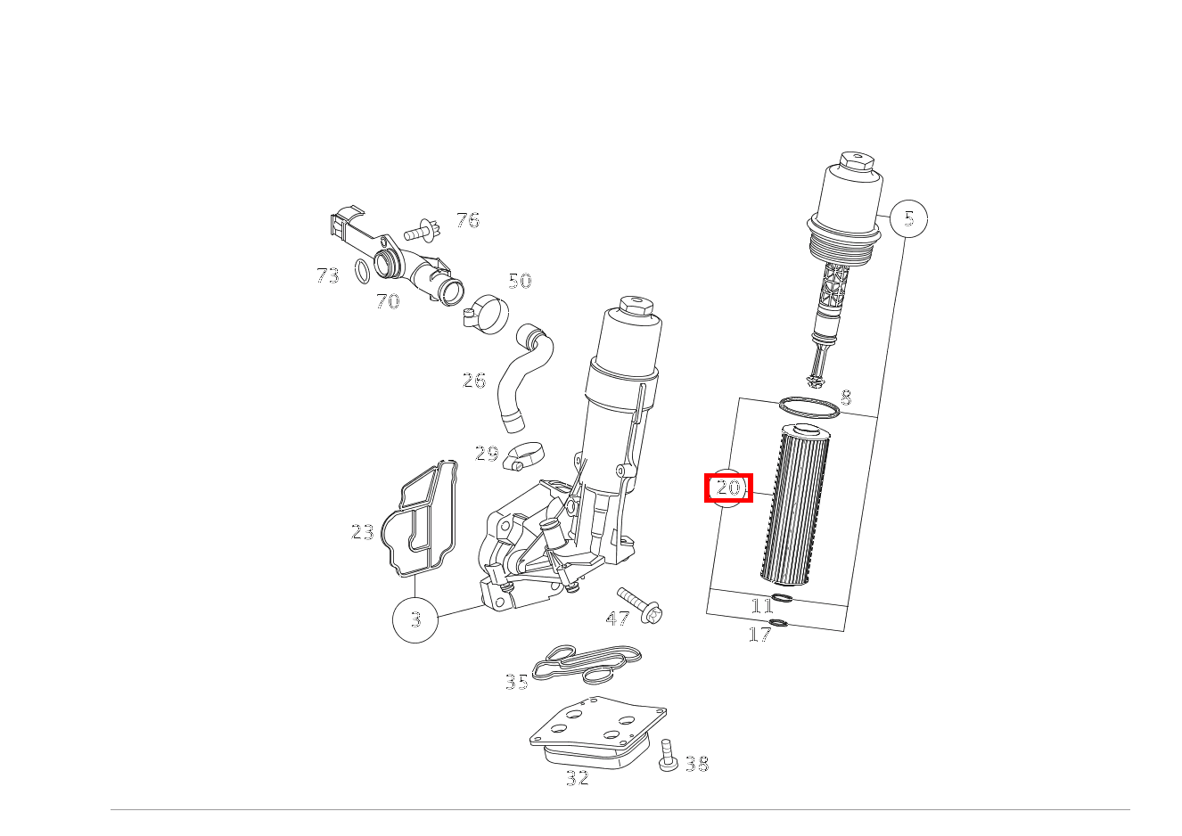 Teilesatz Filtereinsatz E 200 TK 211
