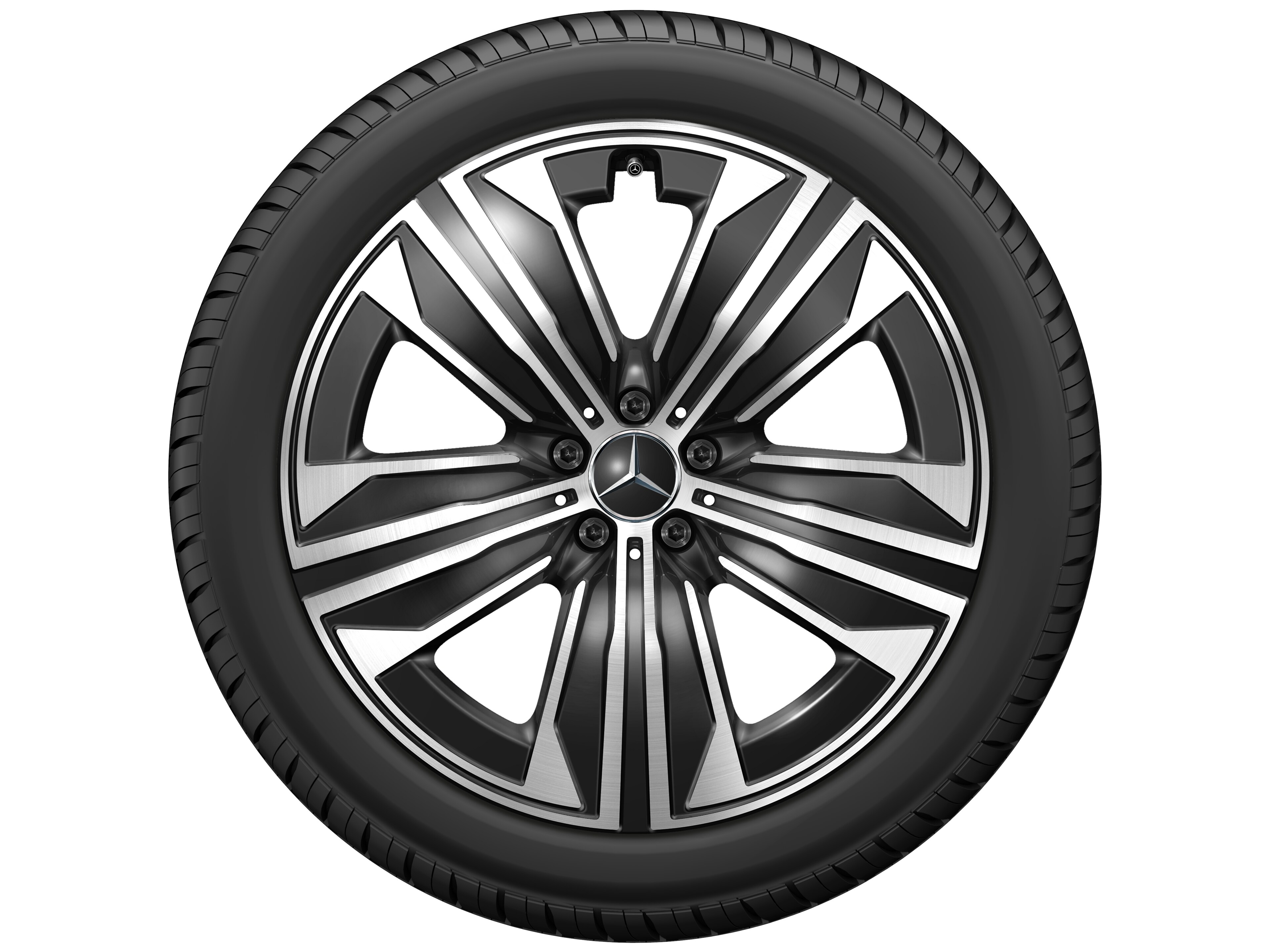 5-Speichen-Rad, Aero, 21 Zoll, 9,5 J x 21 ET 30,1, schwarz, glanzgedreht