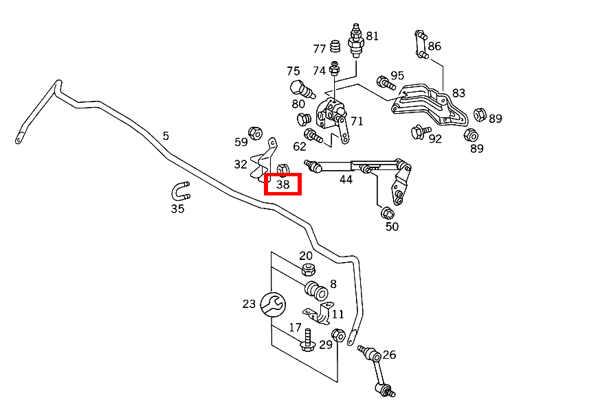 Mutter HEBEL AN DREHSTAB; M5 S 350 Turbodiesel 140