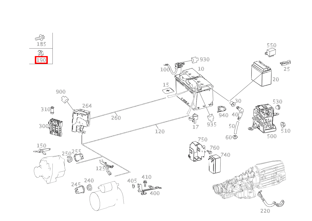 Sechskantmutter Halter an Längsträger vorn rechts GLK 350 4MATIC 204