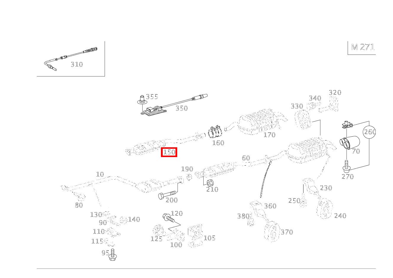 Abgasleitung MITTE CLC 180 Sportcoupe BCA 203 Abgasleitung MITTE CLC 180 Sportcoupe BCA 203