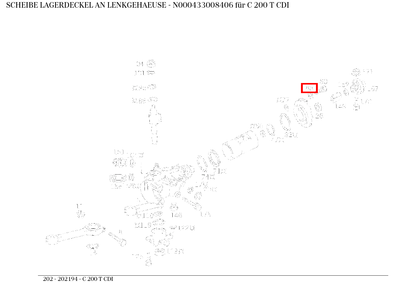 Scheibe LAGERDECKEL AN LENKGEHAEUSE C 200 T CDI 202