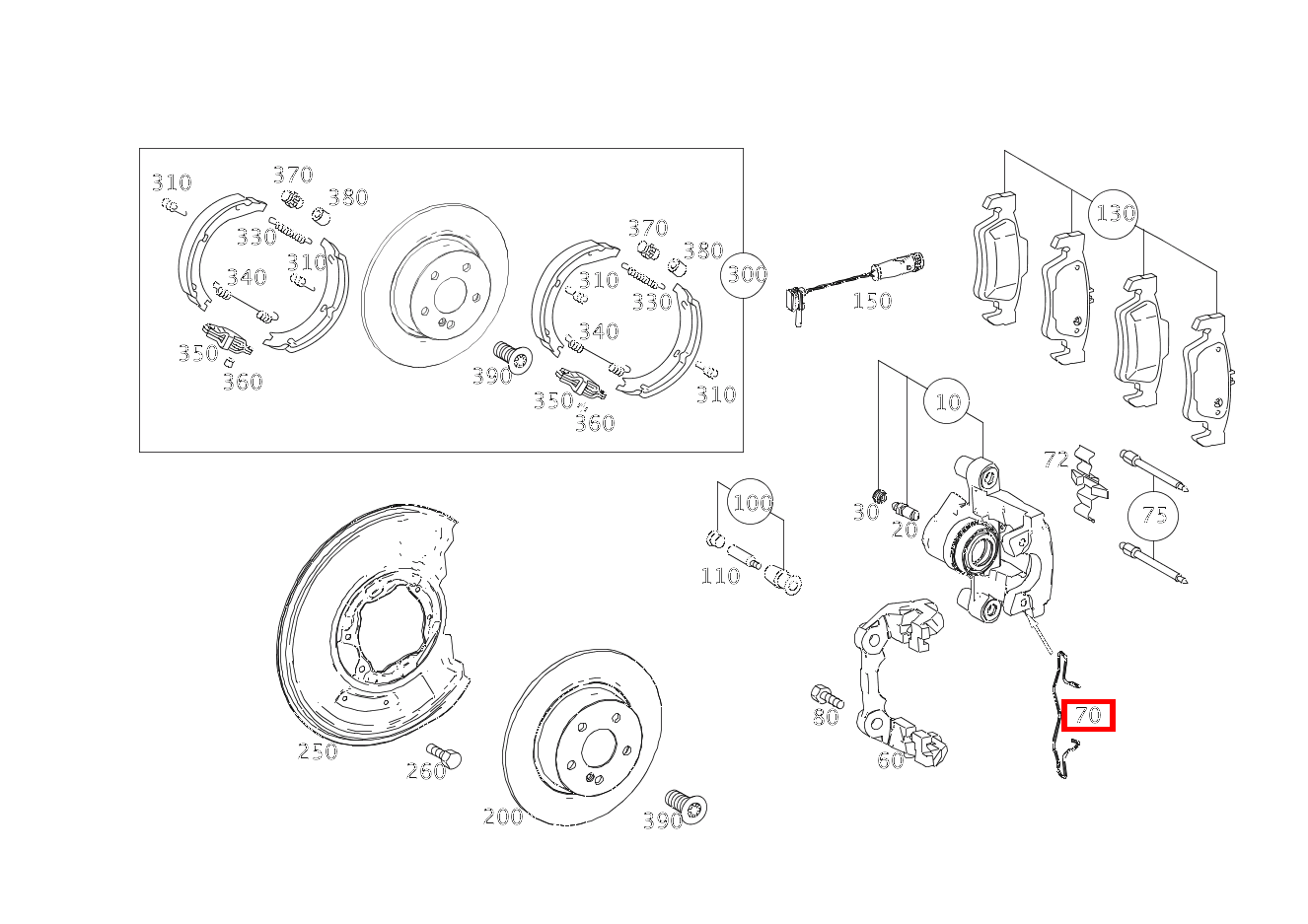Spreizfeder E 350 4MATIC Limousine BCA 212
