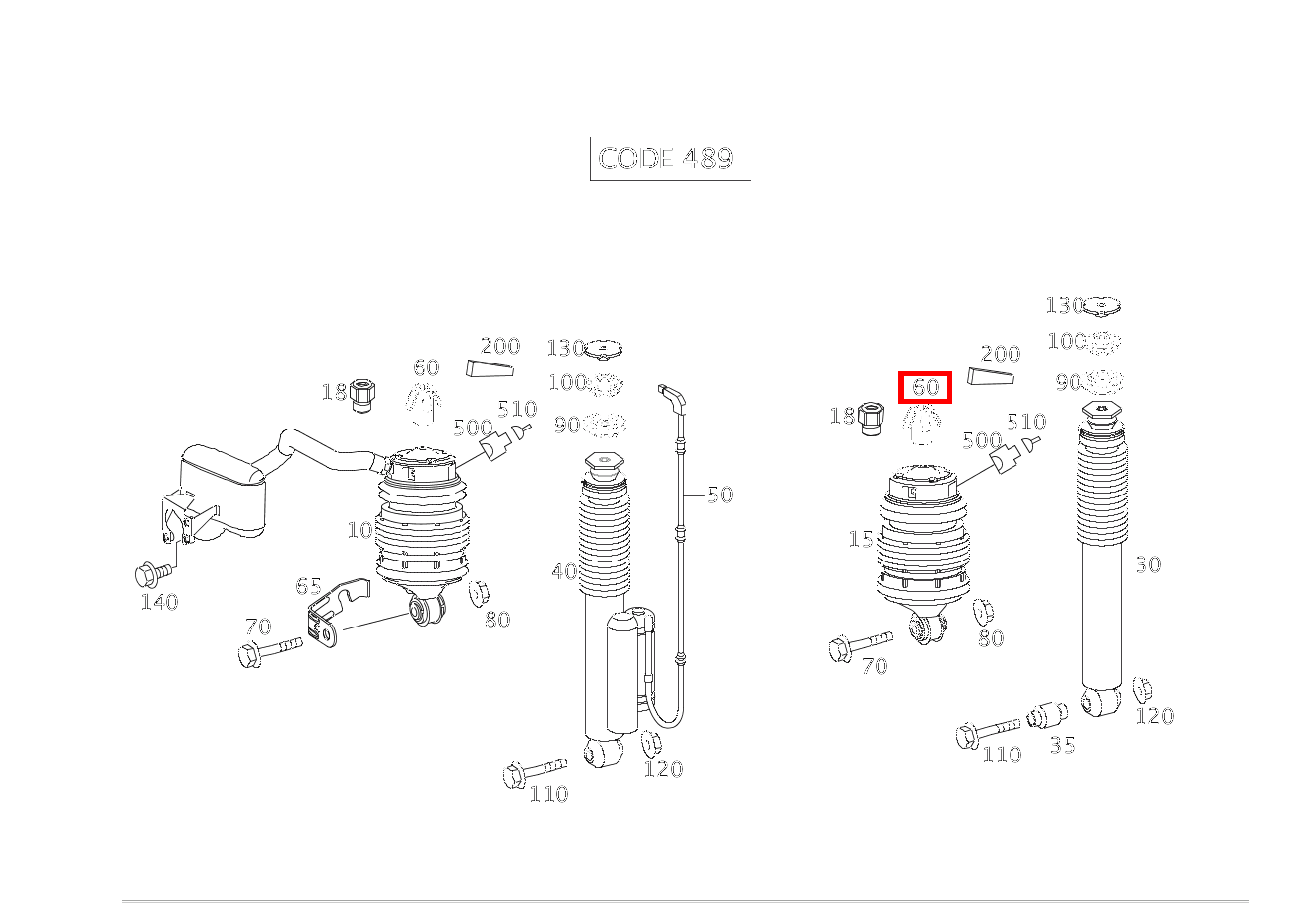 DICHTRINGHALTER BEFESTIGUNGSELEMENT ZWISCHEN KAROSSERIE UND FEDERELEMENT E280CDI SONDERAUFB 211