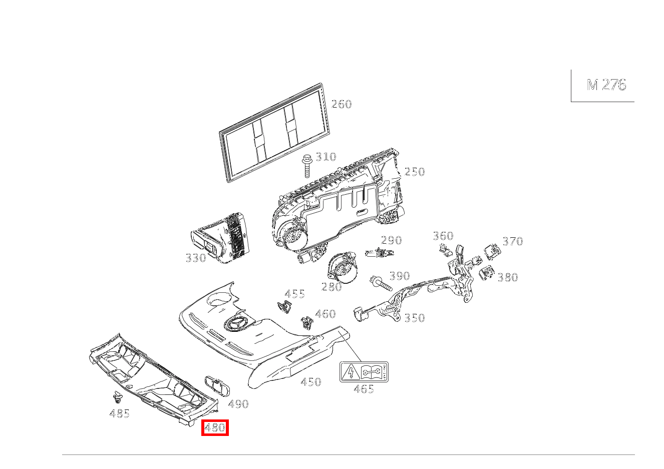 Lüfterhaube OBEN C350 BE C 204
