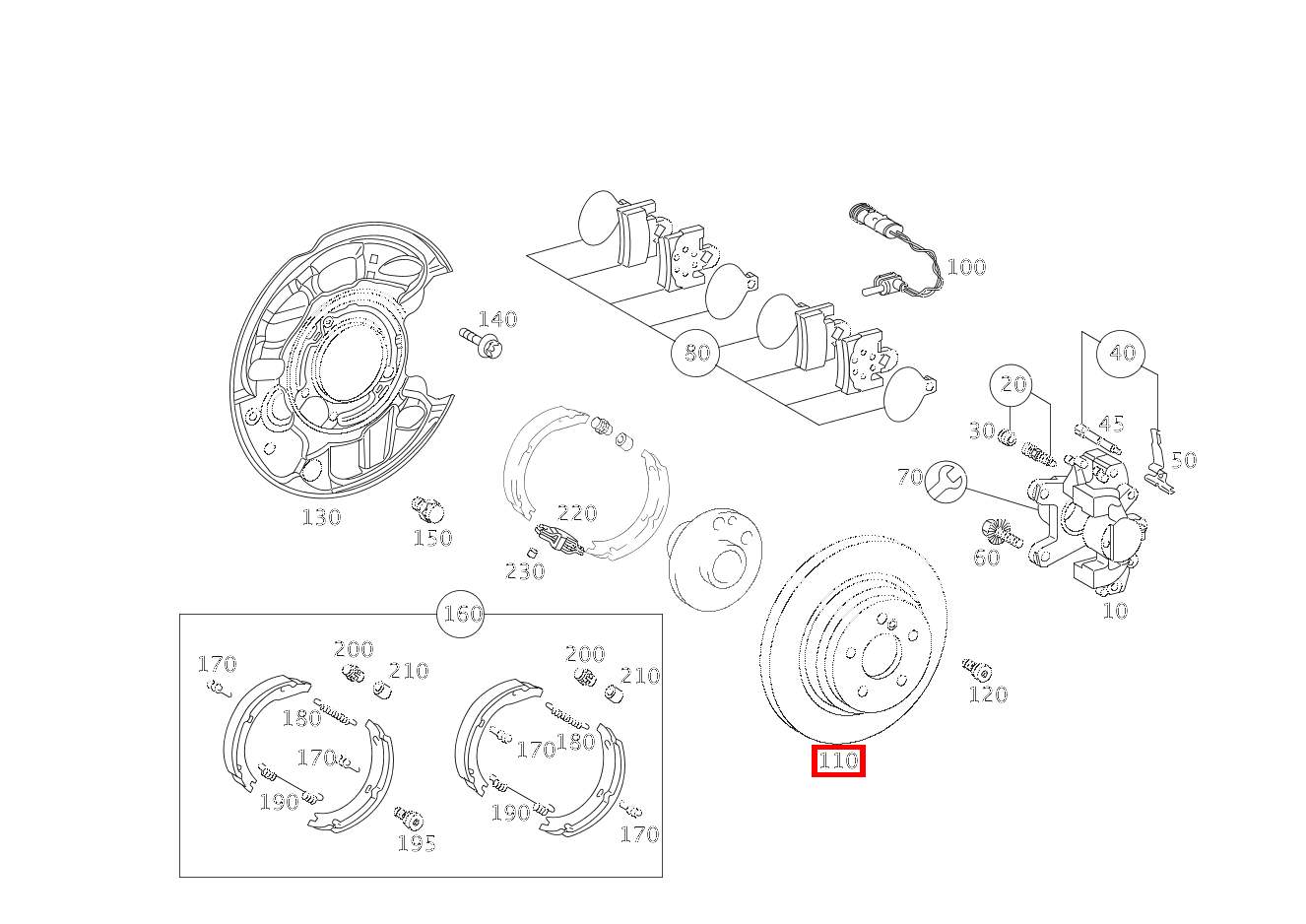 Bremsscheibe Hinten rechts SLK 200 Kompressor Roadster RL 171