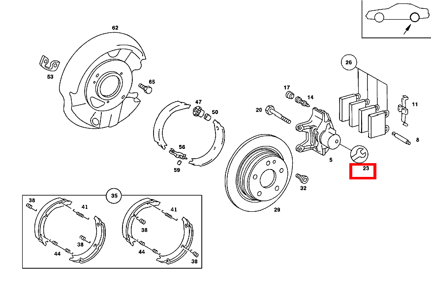 Reparatursatz BREMSSATTEL 190 E 2.5-16 EVOLUTION II 201 Reparatursatz BREMSSATTEL 190 E 2.5-16 EVOLUTION II 201