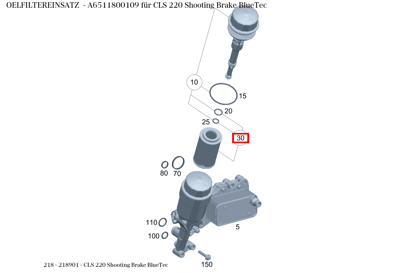 Ölfiltereinsatz CLS 220 Shooting Brake BlueTec 218 Ölfiltereinsatz CLS 220 Shooting Brake BlueTec 218