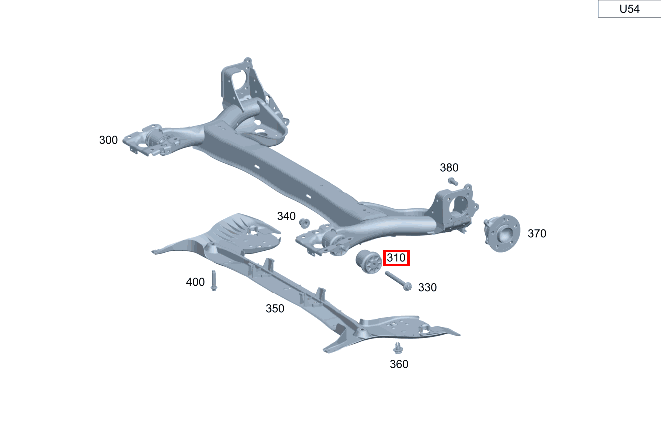 Elastomerlager HINTERACHSE RECHTS B 180 253 Elastomerlager HINTERACHSE RECHTS B 180 253