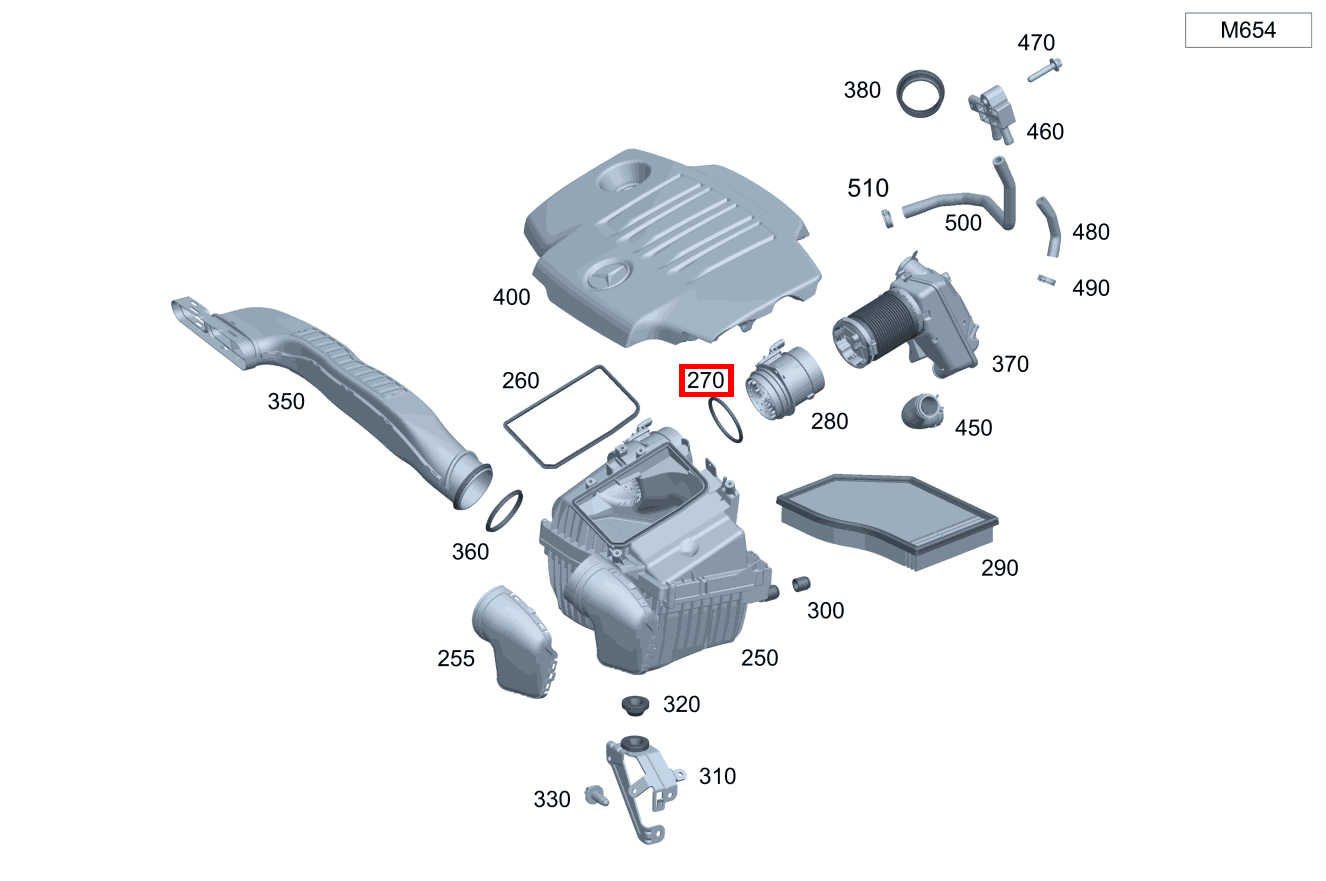 O-Ring LUFTMASSENMESSER AN DAEMPFERFILTER CLA 220 d 4MATIC Shooting Brake 118