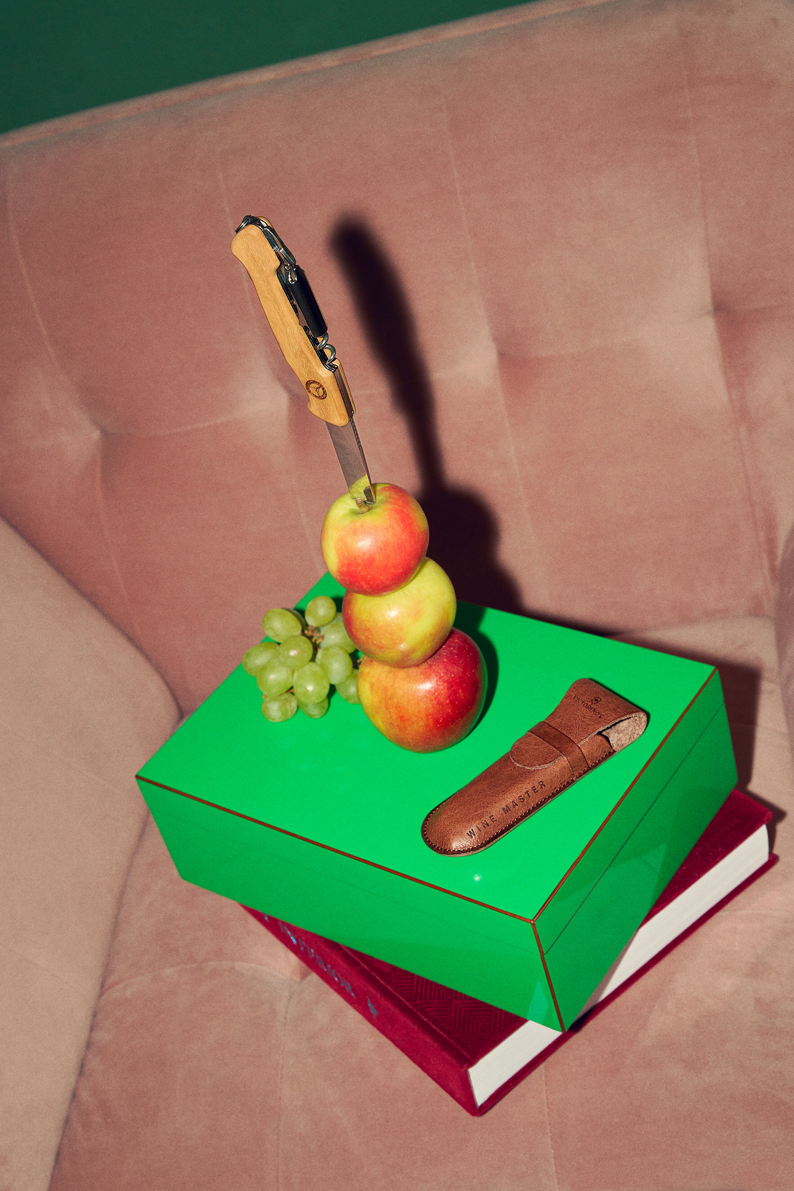 Wine Master braun, Edelstahl/Nußbaumholz