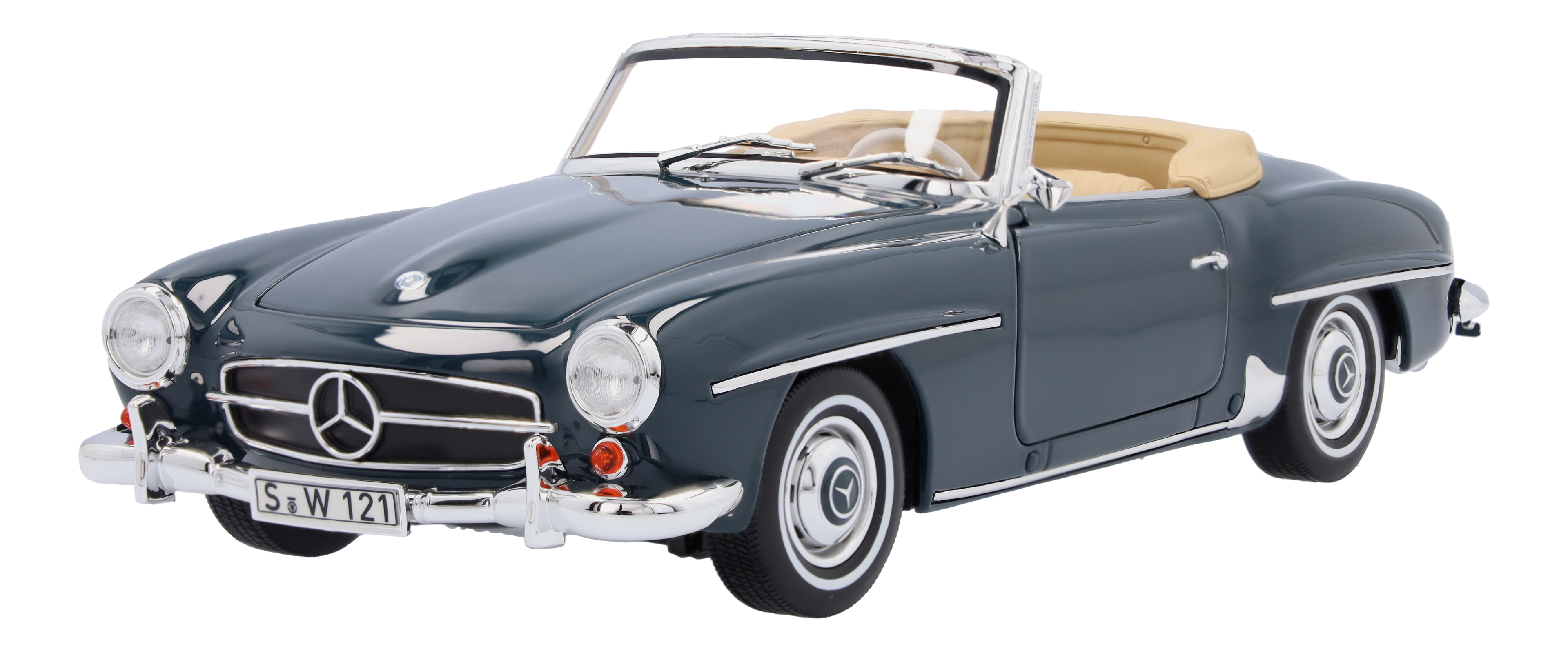 190 SL Roadster W 121 (1954-1963) graublau, Norev, 1:18
