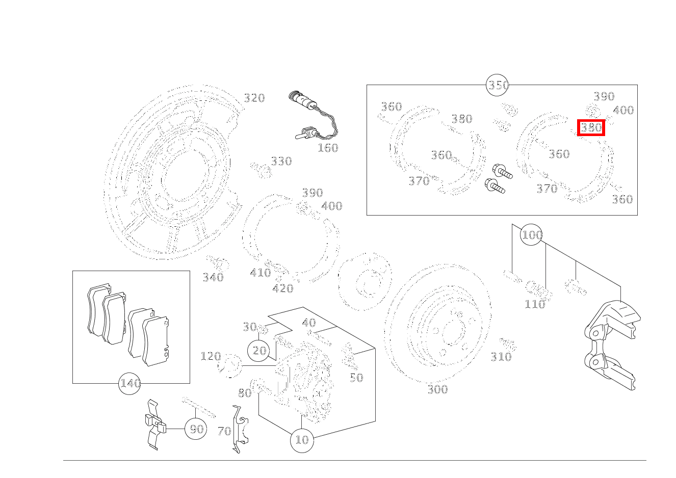 Zugfeder BREMSBACKENRUECKHOLUNG CL 65 AMG Coupé 215
